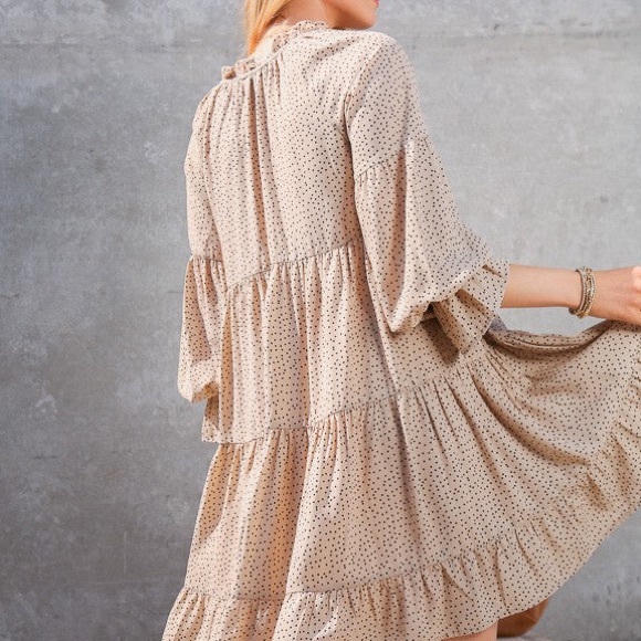 NWOT Lumiere Cinnamon Sugar Lined Dress Small - Picture 3 of 6